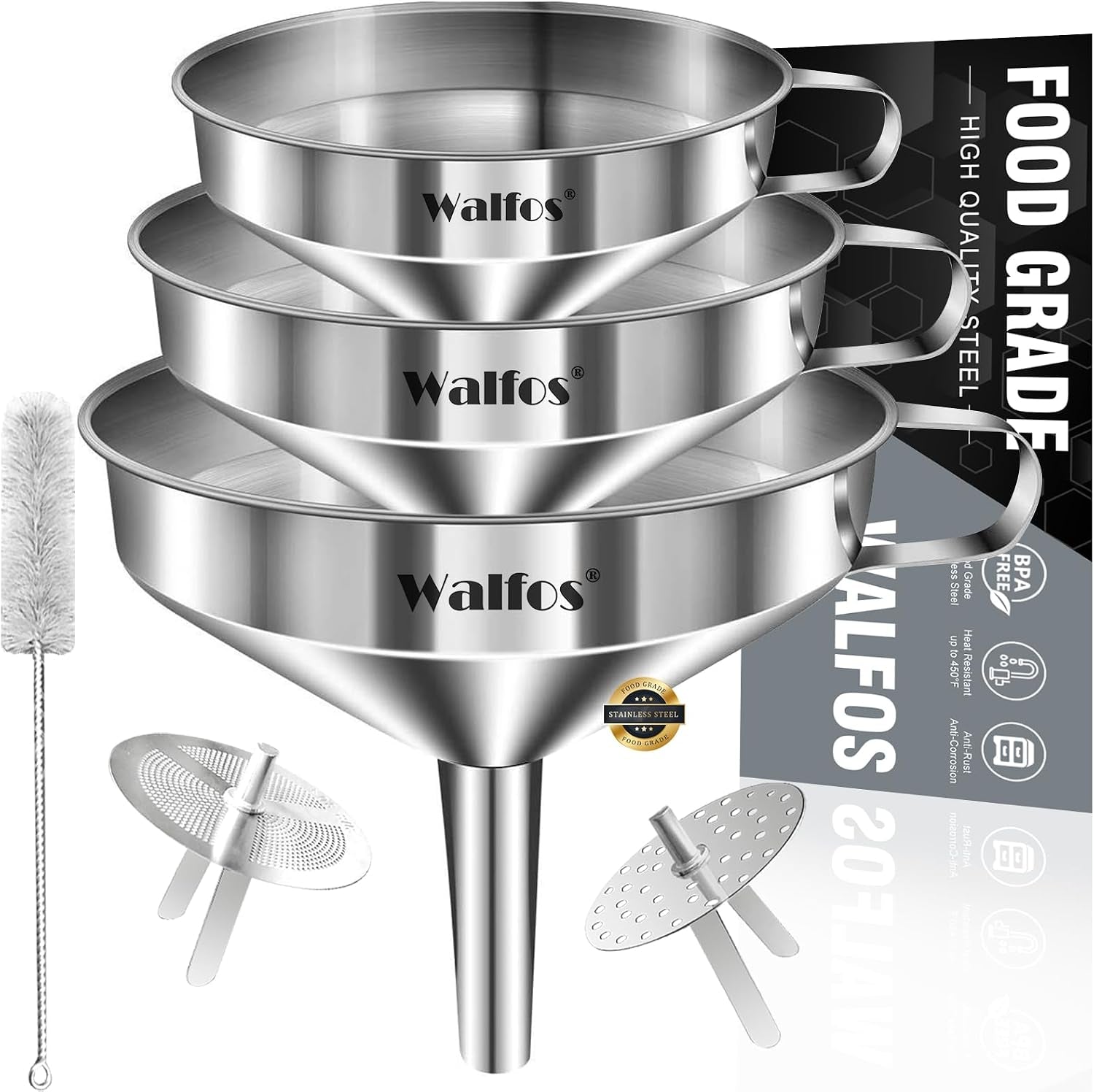 stainless-steel-funnel-3-pack-kitchen-funnel-with-2-removable-strainer-1pcs-cleaning-brush-perfect-for-transferring-of-liquid-oils-jam-dry-ingredients-powder
