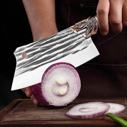 Meat Cleaver, 8 Inch Chinese Chef Knife Handmade Forged Stainless Steel Meat Fish Chopping Cleaver Vegetables Slicing Kitchen Knife7