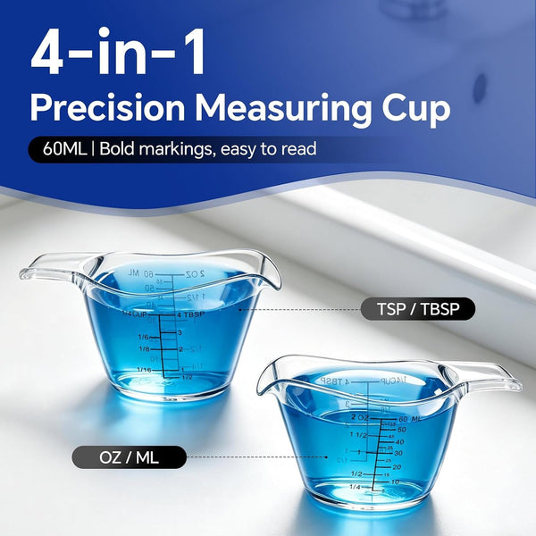 2 Oz Measuring Cup Compatible with Barbicide Cup, 4 PCS 1/4 Cup for Liquid3