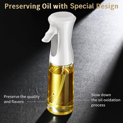 Oil Sprayer for Cooking- 200Ml Glass Olive Oil Sprayer Mister, Olive Oil Spray Bottle, Kitchen Gadgets Accessories for Air Fryer, Canola Oil Spritzer, Widely Used for Salad Making, Baking, Frying,Bbq47