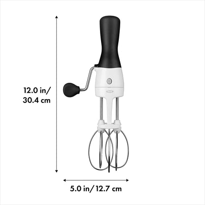 OXO Good Grips Egg Beater | Hand Operated Rotary Beater for Egg, Batter and Whisk Cream, Soft Rotary Cogs, Non-Slip Handle3