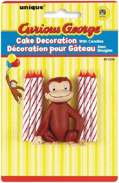 Curious George Cake Topper with 6 Candles1
