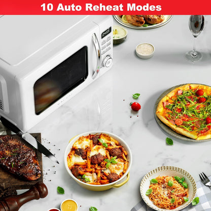 GLCMKZ07WER07 with Auto Cook & Reheat, Defrost, Quick Start Functions, Easy Clean with Glass Turntable, Pull Handle, White2