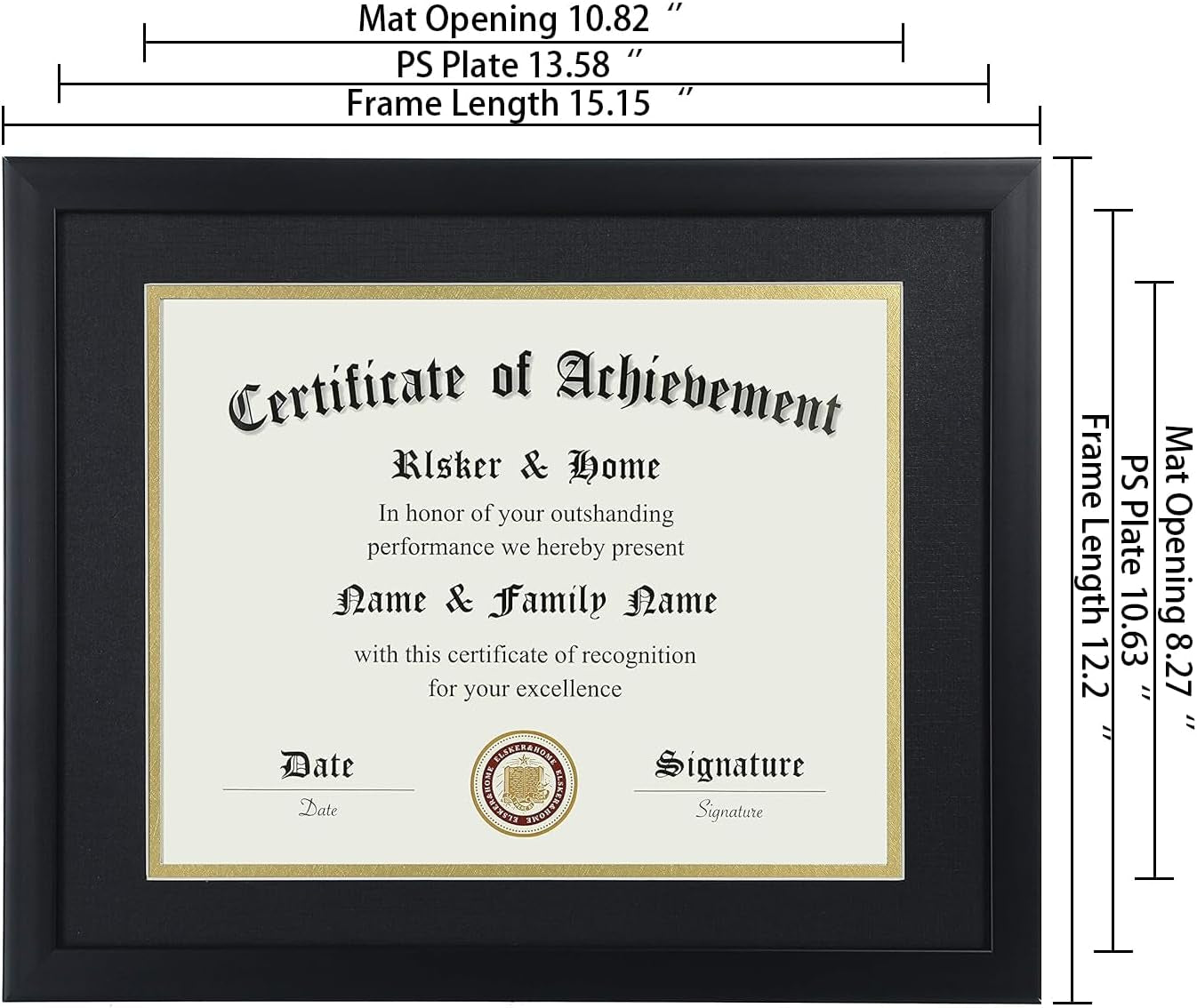8-5x11-certificate-frame-black-with-black-mat-gold-rim
