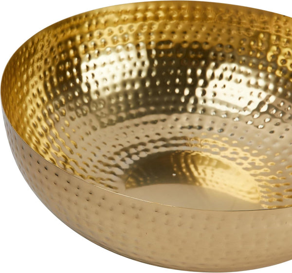 Creative Co-Op round Hammered Metal Serving and Mixing Bowl, Gold Finish4