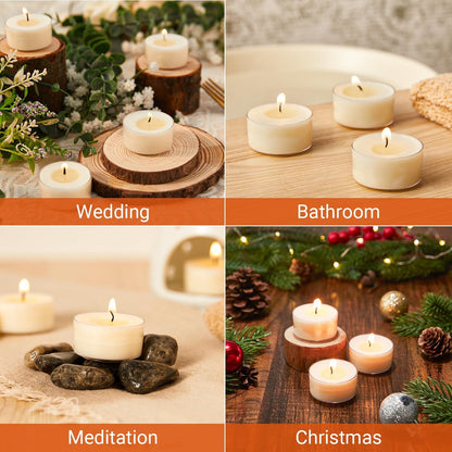 Tea Lights Candles Unscented 6 Hour, Soy Tealights Candles 100 Pack6