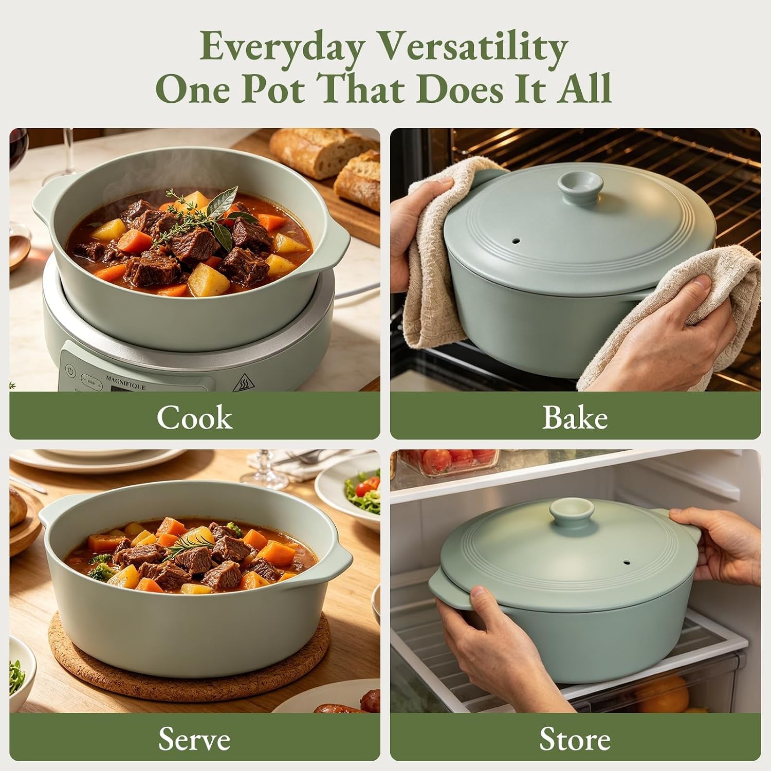 4-5-quart-slow-cooker-8-in-1-casserole-programmable-round-multi-cooker-non-toxic-clay-pot-slow-cooker-for-rice-pasta-steam-proof-oven-safe-pot-to-500-f-olive