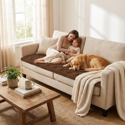 Couch Cover for Dogs Washable, Non Slip Fuzzy Pet Sofa Protector2