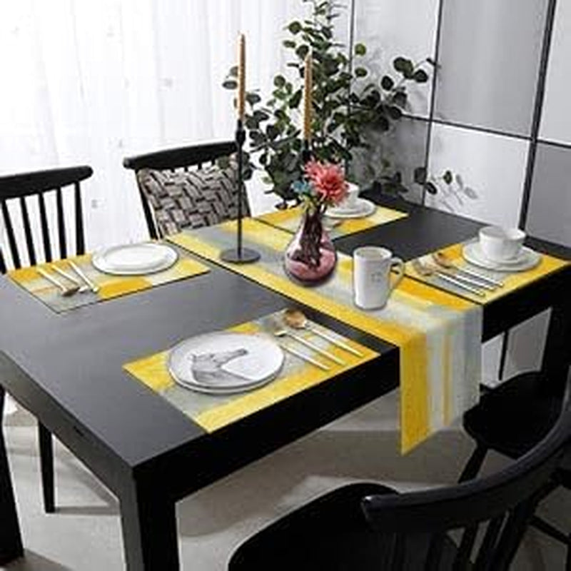 table-runner-and-placemats-set-of-6-abstract-yellow