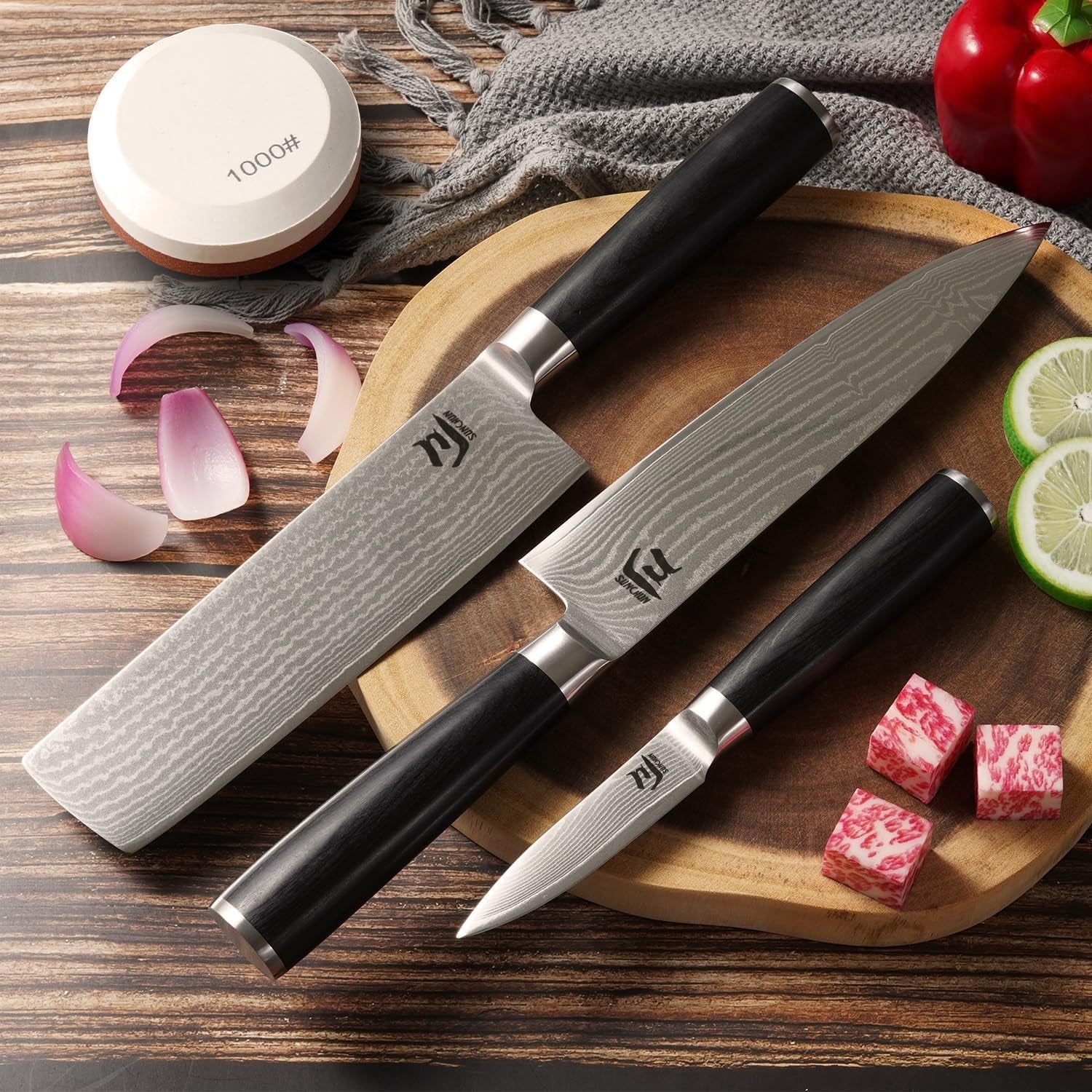 3-piece-vg-10-damascus-kitchen-knife-set-with-double-sided-sharpening-stone-nakiri-chef-paring-knives-67-layer-tsunami-wave-pattern-black-pakka-wood-handles-60-2-hrc-3-piece-set