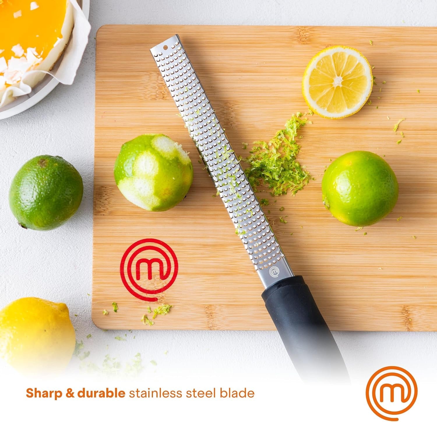masterchef-lemon-zester-grater-with-handle-stainless-steel-non-slip-grip