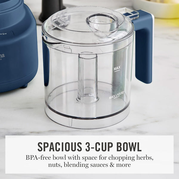 3 Cup Electric Vegetable Chopper, Mini Food Processor, Navy | 24Oz Bpa-Free Bowl, Stainless Steel Blades, Pour Spout, Dice, Puree, Mince, Chop Vegetables & Herbs, Dishwasher-Safe Parts4