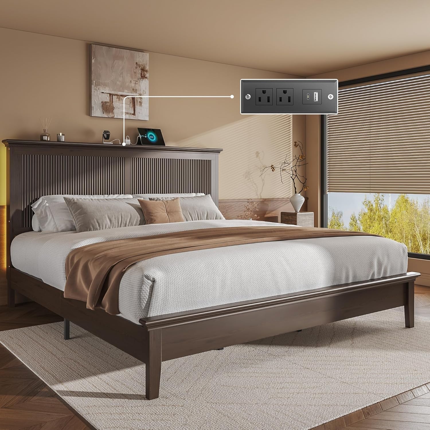king-bed-frame-with-headboard-solid-wood-bed-frame-king-size-with-charging-station-rgb-led-wood-slats-support-noise-free-sturdy-structure-easy-assembly-walnut