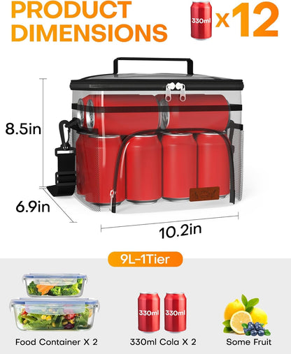 Insulated Lunch Box Men Women Leak-Proof Cooler Lunch Bag 9L4