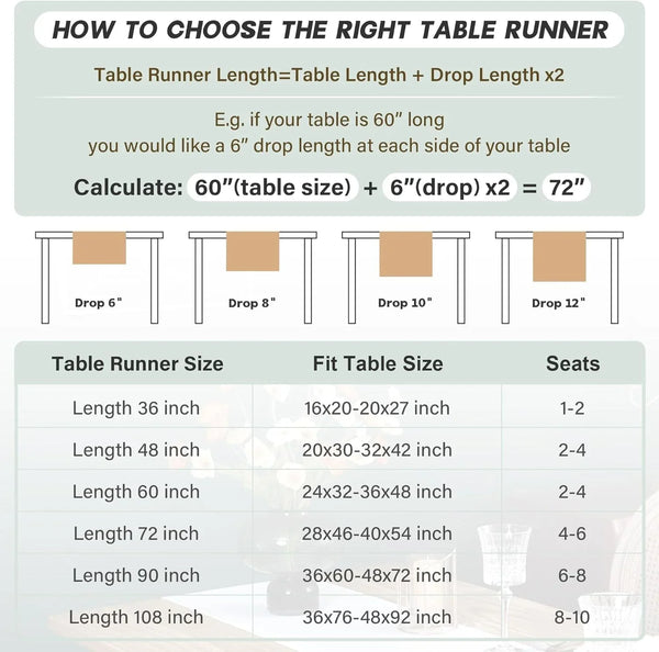 Farmhouse Rustic Faux Linen Solid Flaxen Table Runner 13X48Inch7