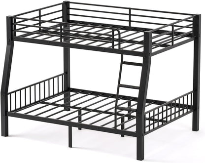 Full XL over Queen Bunk Bed, Metal Frame with Safety Guardrails & Ladder8