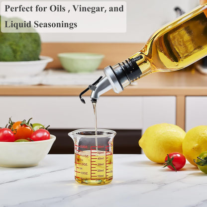 2 Oz Glass Measuring Cups with V-Shaped Spout, 2 Pack | 5-60 Ml Range with Printed Fl Oz, Tsp, Tbsp and Cup Scales on 3.3 Borosilicate Glass for Kitchen and Bar Prep6