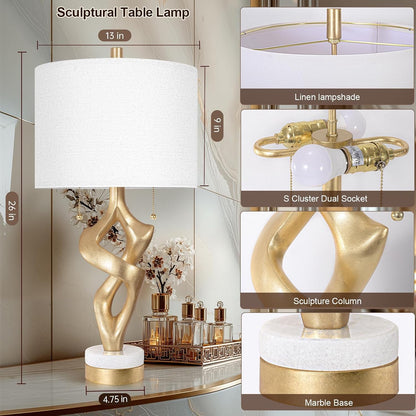 26” Table Lamp Set of 2 with USB Ports for Bedroom Living Room2