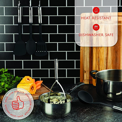 Kitchen Utensils Set 35 PCS Cooking Utensils Set, Nonstick and Heat Resistant Nylon Stainless Steel Silicone Spatula Set - Kitchen Gadgets Home Essentials Kitchen Accessories, Apartment Must Haves4