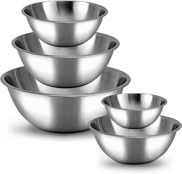 Stainless Steel Mixing Bowls Set, 5-Piece Meal Prep & Food Storage1