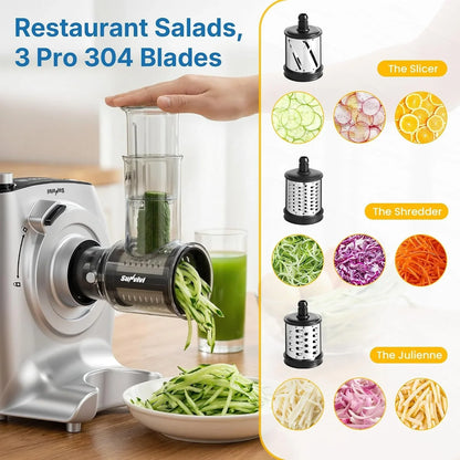 Electric Dough Mixer, Stand Mixer with Meat Grinder, Juicer | 4-In-1 Multifunctional Stand Mixer with Salad Maker 5.3QT Dough Mixer with Fermentation and Stainless Steel Bowl Home Kitchen7