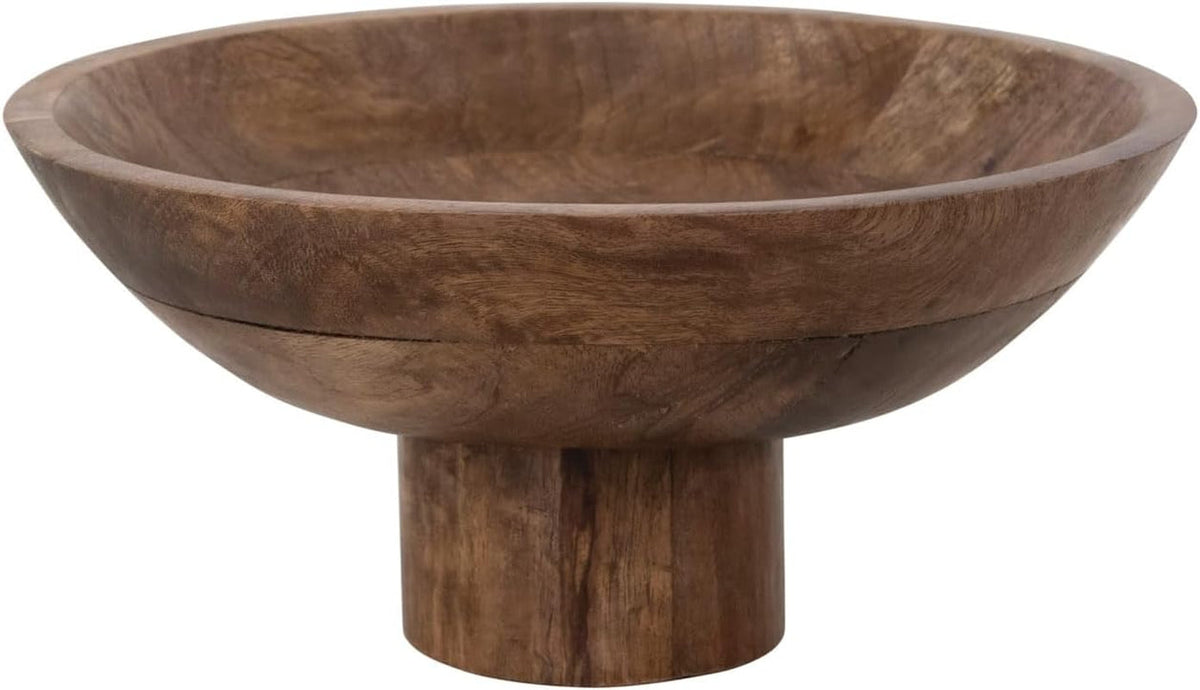 mango-wood-footed-bowl-walnut-finish