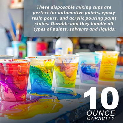Paint Mixing Cups, 10-Ounce, 12 Pack, Plastic Measuring Cups2