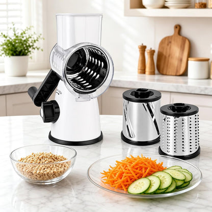 Rotary Cheese Grater, Cheese Shredder with 3 Interchangeable Blades4