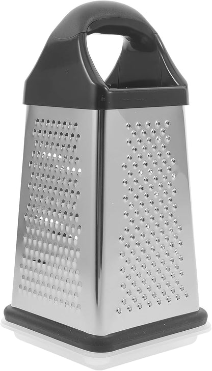 Multi-Function 4-Sided Stainless Steel Vegetable Grater and Slicer for Kitchen Use, Handheld Food Cutter with Cheese Shredder and Potato Peeler, 1Pcs Set1