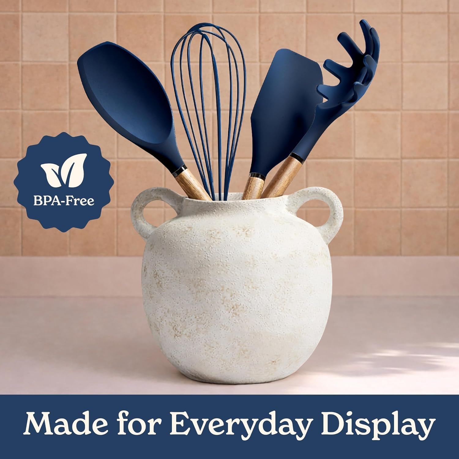 non-stick-silicone-utensil-set-with-rounded-wood-handles-for-cooking-and-baking-8-piece-set-navy