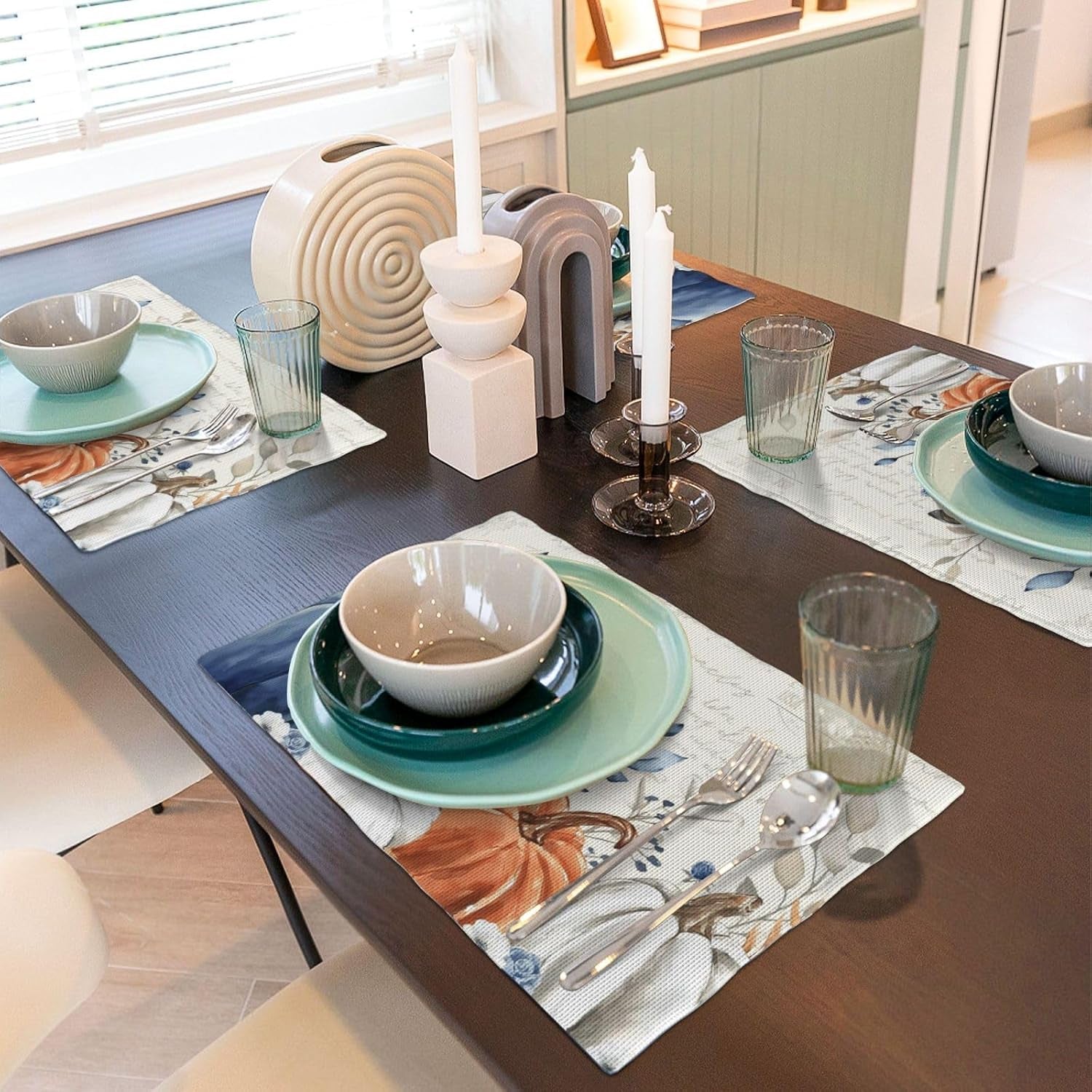 fall-placemats-set-of-4-blue-orange-pumpkin-leaves-decor-place-mats-12x18-inch-autumn-leaf-harvest-thanksgiving-decorative-linen-table-mats-for-home-kitchen-dining-party-table-decoration