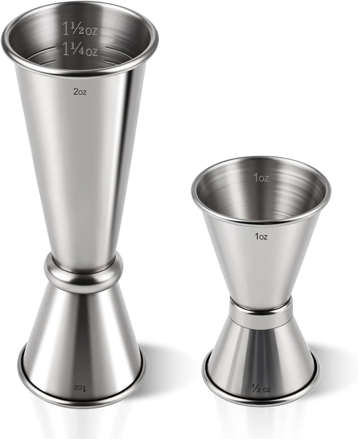 2-pack-stainless-steel-cocktail-jiggers-japanese-style-double-measuring-cups-for-bartending-1oz-2oz-0-5oz-1oz