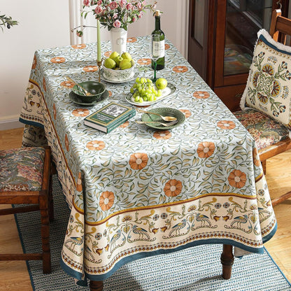 Vintage French Linen Tablecloth,Rectangular,79"X55"-Wensel7