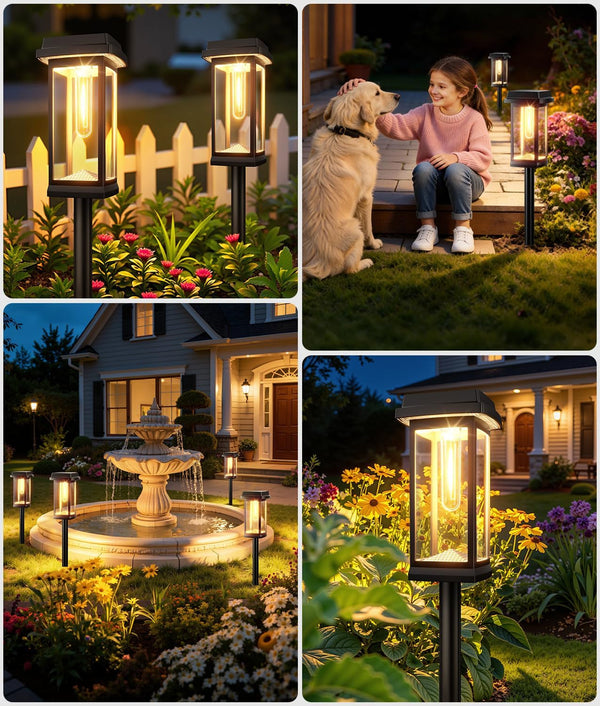Solar Pathway Lights Outdoor, 8 Pack Upgraded Solar Garden Lights Solar Powered, Solar Lights Outdoor Waterproof IP65, 15 Hours Outdoor Solar Lights for Yard Patio Landscape Walkway Driveway Decor7