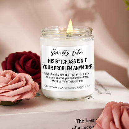 Funny Scented Candles, Divorce Gifts for Women, Divorce Party Decorations - Cheer Up, Breakup Gifts for Women, Newly Divorced Woman, Her - Break Up, Ex Boyfriend Presents - 9 Oz6