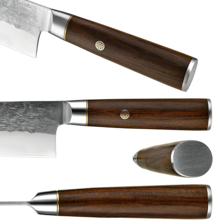 Chef Knife 7 Inch Kitchen Knife Razor Sharp Santoku Knife - 7Cr17Mov Japanese Chefs Knife, Gift for Her Him4
