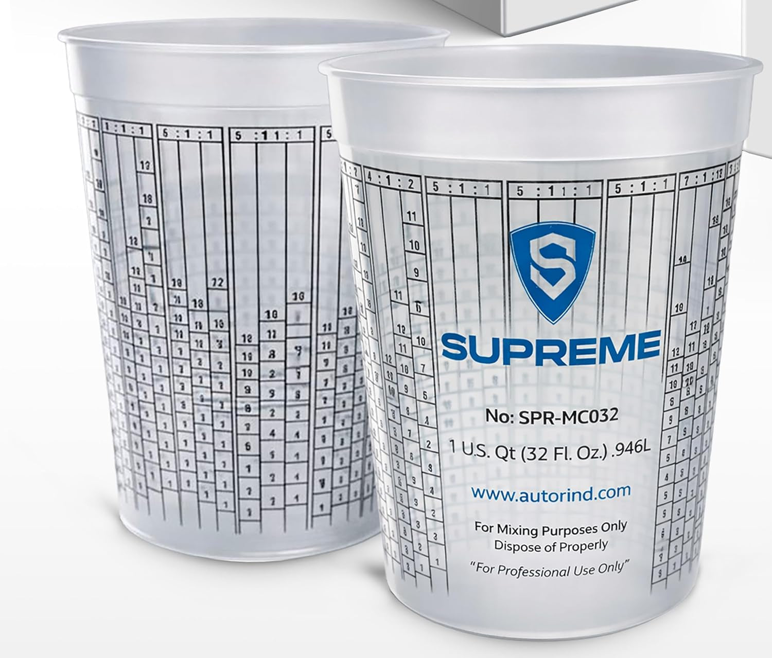 32-oz-1-quart-graduated-plastic-mixing-cups-heavy-duty-solvent-resistant-measuring-cups-with-ratio-markings-for-paint-epoxy-resin-automotive-diy-projects-5