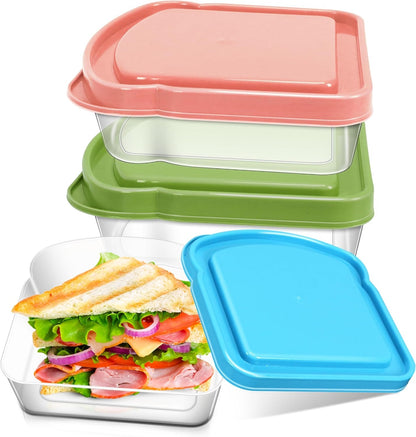 3 Pack Reusable Sandwich Containers for Lunch1
