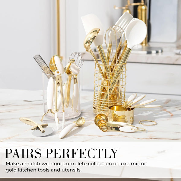 White & Gold Cooking Utensils Set, 8-Piece6