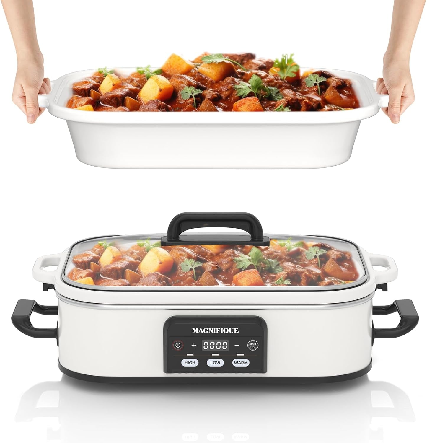 4-quart-casserole-programmable-slow-cooker-with-ceramic-baking-dish-perfect-kitchen-small-appliance-for-family-dinners-oven-safe-and-durable-bakeware-for-lasagna-roasts-white