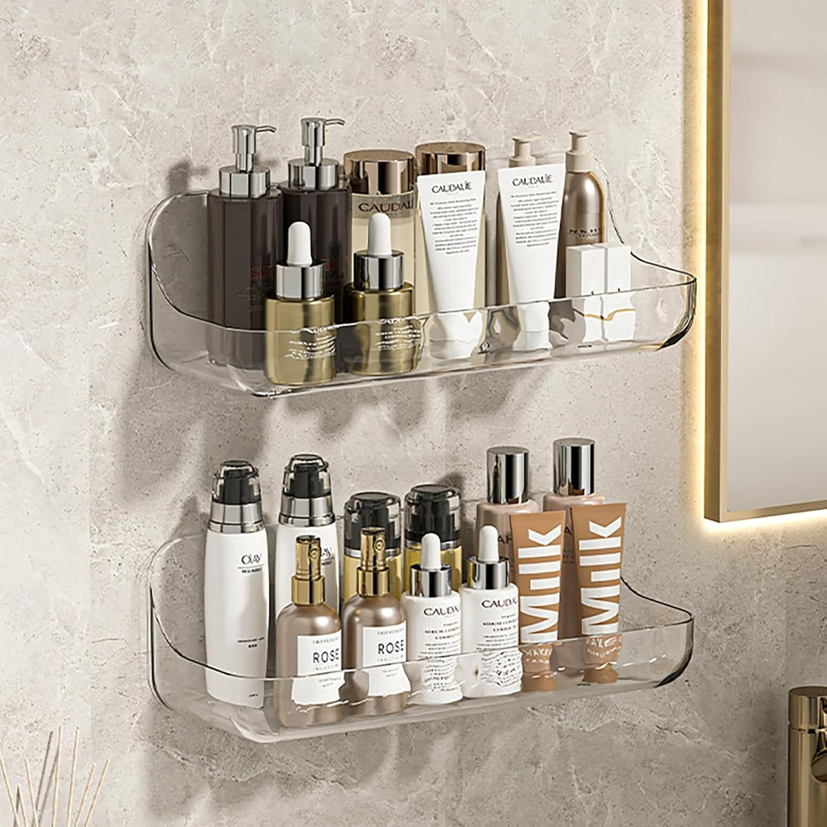 2-pcs-acrylic-wall-mounted-transparent-shelf-no-drilling-required