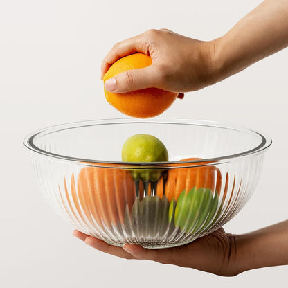 Glass Mixing Bowls with Lids Sets, 5 PCS Serving Bowls for Party or Kitchen8