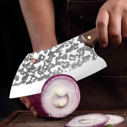 Meat Cleaver,Cleaver Knife 8 Inch ABS Handle Butcher Knife Sharp Professional Chef Knife Cleaver Handmade Forged Steel Kitchen Knives Utility Cooking Tools, LAMAJIGA58447