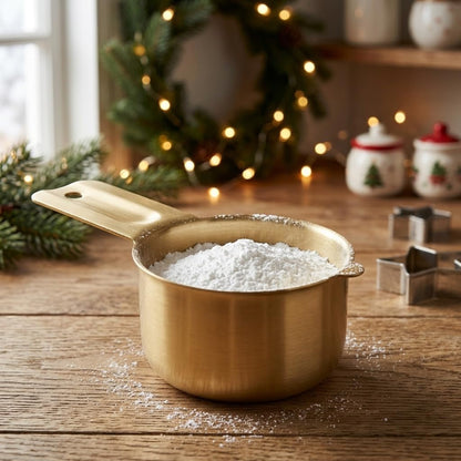 Stainless Steel Metal 3/4 Cup Measuring Cups, 2 Pack, Gold Finish9