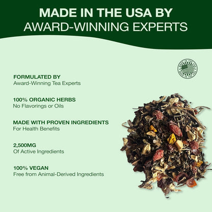Organic Dandelion Wolfberry Tea - Kidney and Liver Detox Tea - Organic Liver Kidney Cleanse & Detox with Dandelion, Goji Berry, Milk Thistle, Turmeric, Hibiscus and Extra Herbal Ingredients5