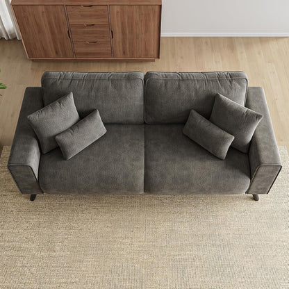 85" Loveseat Sofa, Chenille Couch with Deep Seat, Dark Grey9