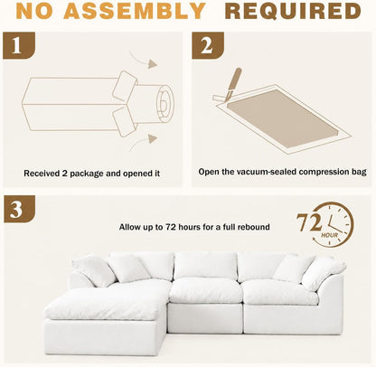 Cloud Couch Sectional, Boneless Modular Sofa for Living Room5