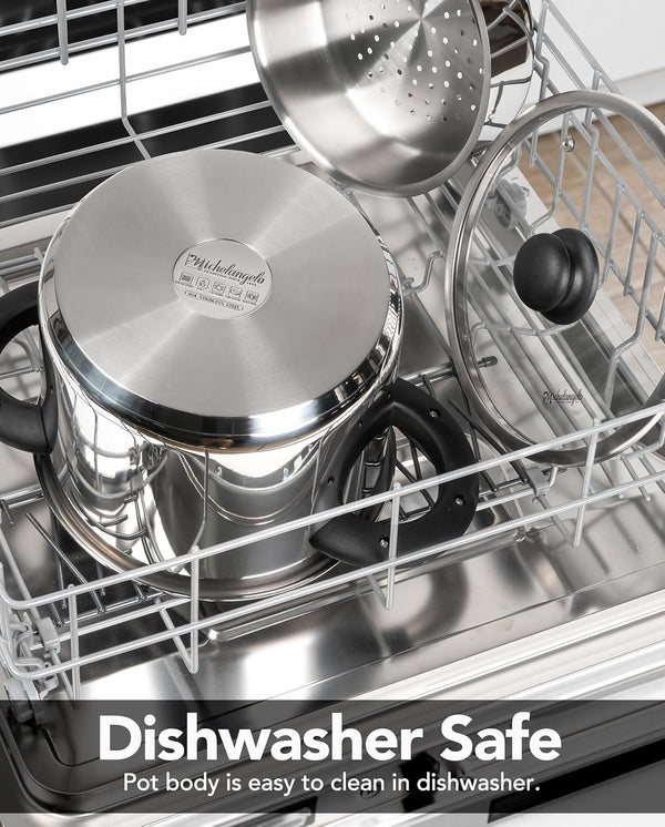 6.3QT Pressure Cooker Stainless Steel, Induction Ready | Safer Pressure Control for Beans, Stews, Rice and Broth, One-Touch Locking Lid, with Glass Lid, Steamer and a Spare Gasket5
