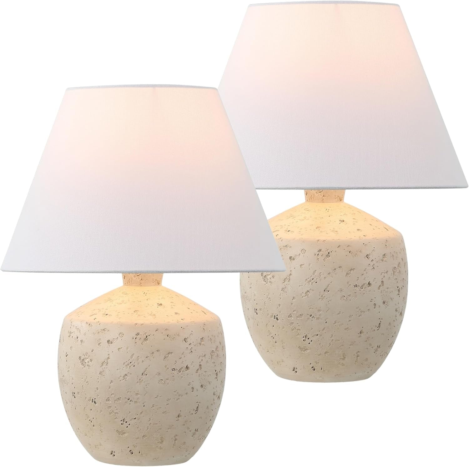 myron-18-concrete-effect-table-lamp-cream-set-of-2-minimalist-scandinavian-design-resin-and-gold-metal-base-white-linen-shade-led-bulbs-included-modern-bedside-light