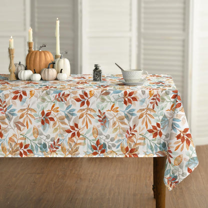 Fall Tablecloth 60 X 60 Inch Square Thanksgiving Leaf1